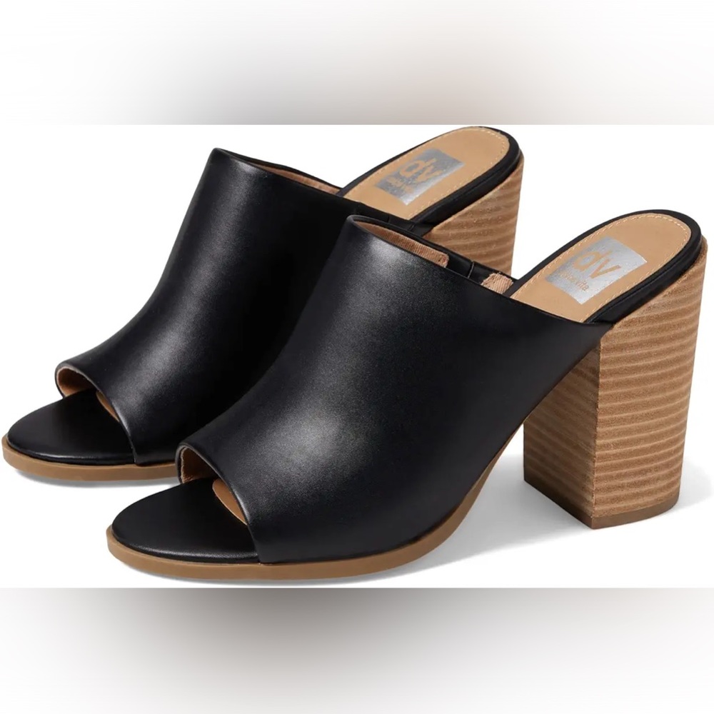 Leather Open toe Leather Mule Sandals
